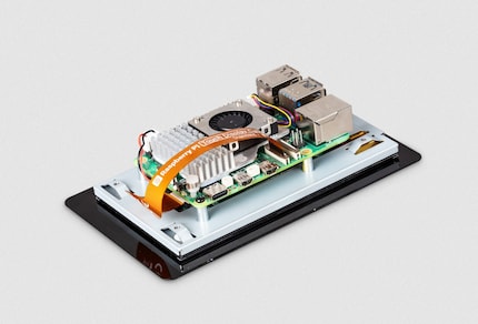 Connects to the DSI port and GPIO pins.