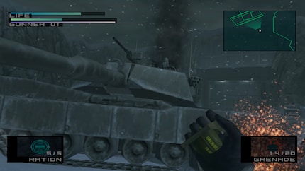 Instead of throwing my grenades into the blue, I can purposely aim at the tank driver in first-person perspective.