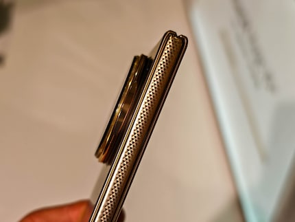 Not every colour variant has such an eye-catching pattern on the outside of the hinge.