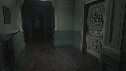 The silhouette of the horse statue at the end of the corridor always scares me.