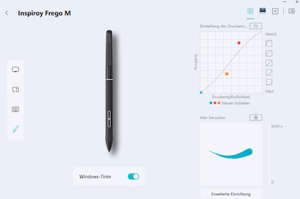 Le logiciel de Huion est clair.