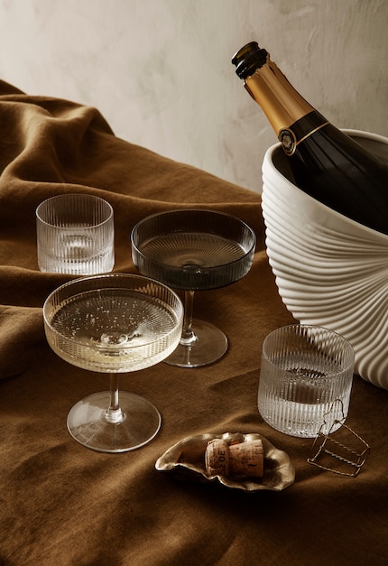 Arty drinking glasses are the epitome of elegance.