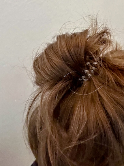The Invisibobble ties keeps my hair from turning into a floppy mess.