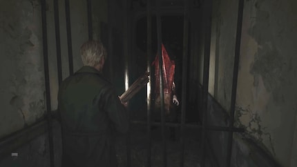 He’s just standing there, menacingly.