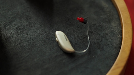 This is what the hearing system looks like without the attachment.
