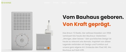 Sharge considère que ses chargeurs s’inscrivent dans la tradition du design des produits Bauhaus.