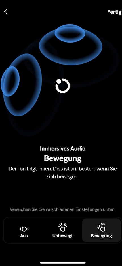 Entrez dans le son - avec le mode immersif, l'expérience sonore est encore plus riche, mais la batterie se vide plus rapidement.