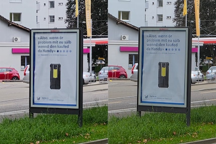 But I can get closer to the subject with the Samsung foldable on the right thanks to the optical zoom.