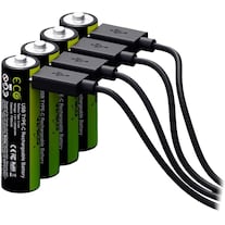 Verico LoopEnergy 4 AA packs, rechargeable batteries, charging via USB-C (4 pcs., AA, 1700 mAh)