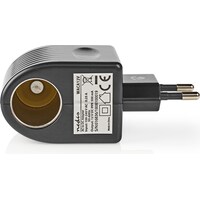Nedis Steckdosen Adapter Euro / Typ C (CEE 7/16) - 100 - 240 V AC 50/60 Hz, 12 V DC, 6 W, Netzstromv (0.05 m)
