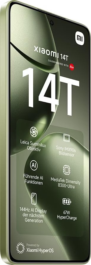 Xiaomi 14T (256 GB, Lemon Green, 6.67