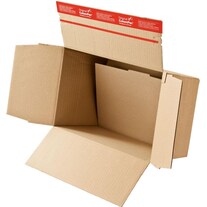 Colompac Flash bottom cardboard, versch. Sizes up to A3, double bottom, self-adhesive seal, brown, 10 pcs. (44.5 x 31.5 cm)