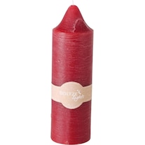 Boltze Home Church Rustic Candle 30 x 9 cm, Red (1 pcs.)