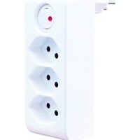 Brennenstuhl cleverLINE junction plug 3-way white with switch, rotatable up to 300° (with hanger) *CH* (3 x)