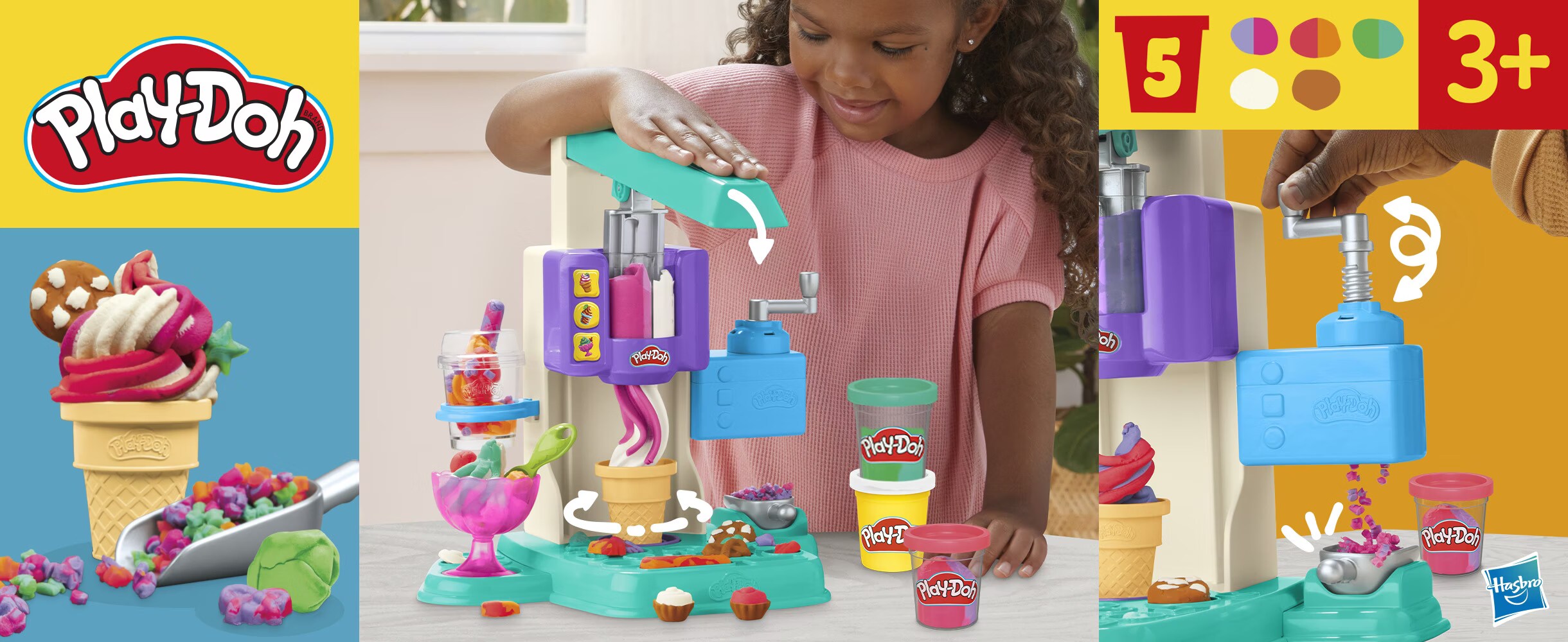 Toys Play Doh Ice Cream Maker Walmart Play-Doh Rainbow Swirl Ice - Main Image