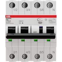 ABB DS203NCA-C32/0,03 Interrupteur FI/LS DS203NCA-C32/0,03 6kA, 3P+N, type A, C 32, 3