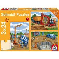 Schmidt Spiele Sur le chantier de construction 3x (72 pièces)