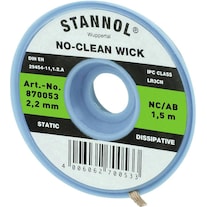 Stannol Desoldering wire NC-AB Desoldering wire 2.2 mm x 1.5m halogen-free (desoldering litz)