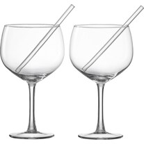 Ritzenhoff & Breker Verre à gin avec pailles (set de 2) (6.50 dl, 2 x)