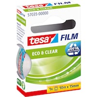 tesa tesafilm ECO & CLEAR, solvent-free and ageing-resistant (15 mm, 10 m, 1 Piece)