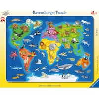 Ravensburger Carte du monde avec animaux (30 pièces)