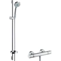 hansgrohe Shower combination Croma 100 Ecostat 1001 SL and shower rail Unica 27085000