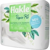 Hakle Toilet paper Pure (4 x 180 sheets) packed in paper without plastic, soft toilet paper (4 x)