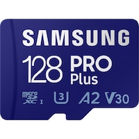 Samsung SD MicroSD Card SDXC PRO Plus Reader (microSDXC, 128 GB, U3, UHS-I)