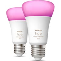 Philips Hue White & Color Ambiance BT (E27, 9.50 W, 806 lm, 2 x, F)