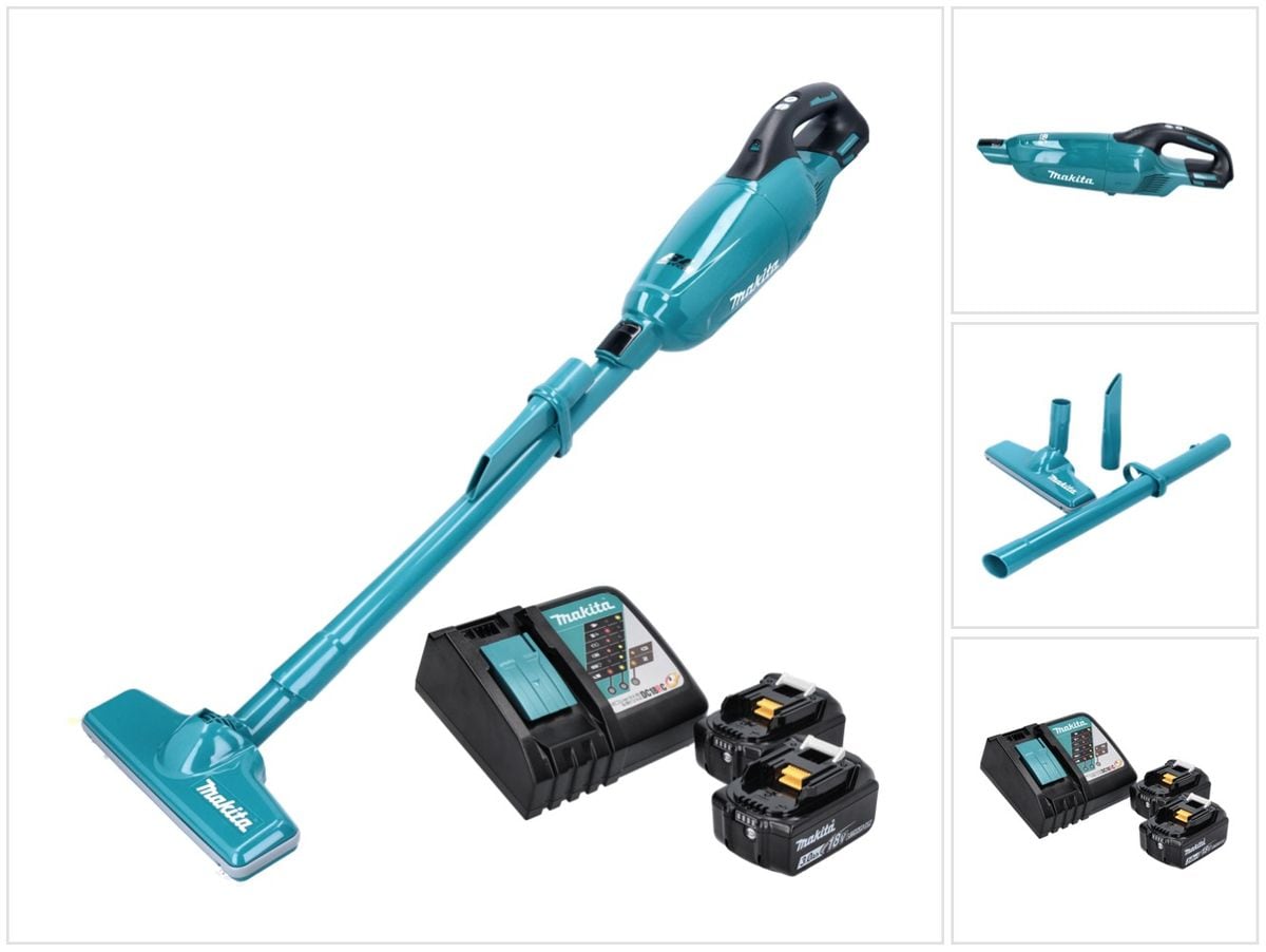 Makita DCL 281 FRF Battery Vacuum Cleaner 18 V Brushless 2x Battery 3.0 Ah Charger Galaxus