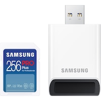 Samsung Karta pamięci SD PRO Plus MB-SD256SB/WW 256GB + czytnik (SD, 256 GB, U3, UHS-I)