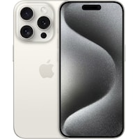 Apple iPhone 15 Pro (256 Go, Titane blanc, 6.10", SIM + eSIM, 48 Mpx, 5G)