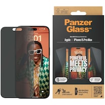 PanzerGlass Privacy Screen Protector Ultra-Wide Fit (1 Piece, iPhone 15 Pro Max)
