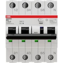 ABB DS203NCA-B16/0,03 Interrupteur FI/LS DS203NCA-B16/0,03 6kA, 3P+N, type A, B 16, 3