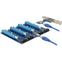 Delock Carte PCI-Express riser, x1 à 4x x16