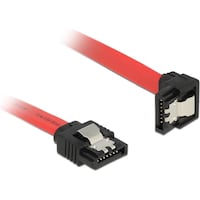 Delock SATA3 cable: 0.5m, metal clip, red