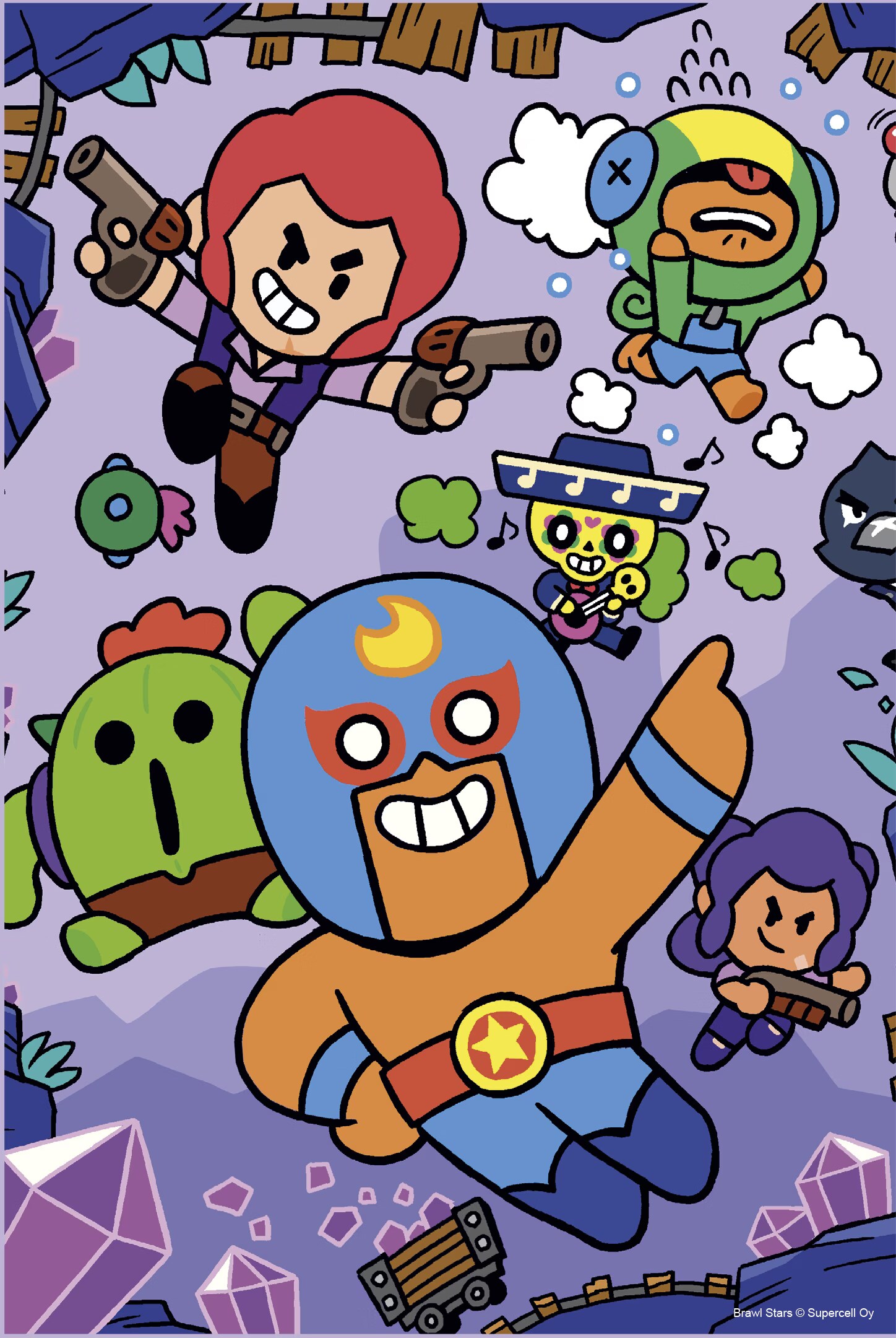 Panini Brawl Stars Super-strong sticker and colouring fun