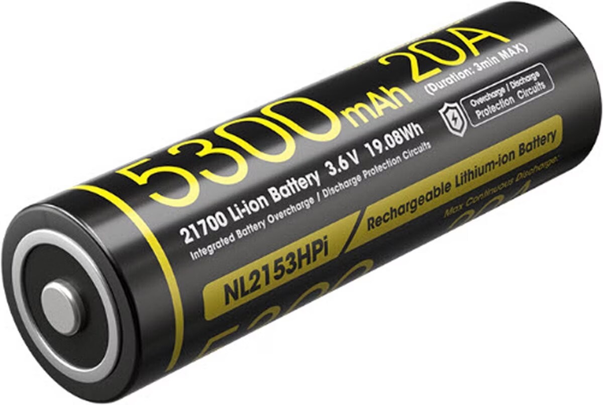 Nitecore NL2160, 21700 batterie Li-ion rechargeable, 6000 mAh